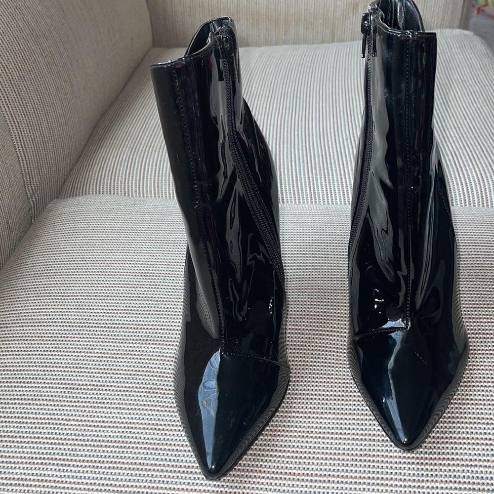 Aldo Black Leather Ankle Boots